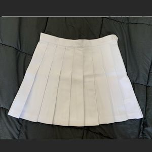 White American Apparel Gabardine Tennis Skirt, Small